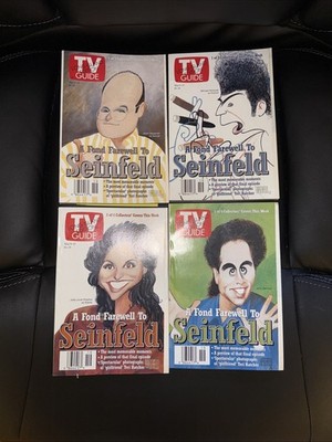 TV Guide A Fond Farewell to SEINFELD,  Al Hirschfeld covers SET OF 4 1998