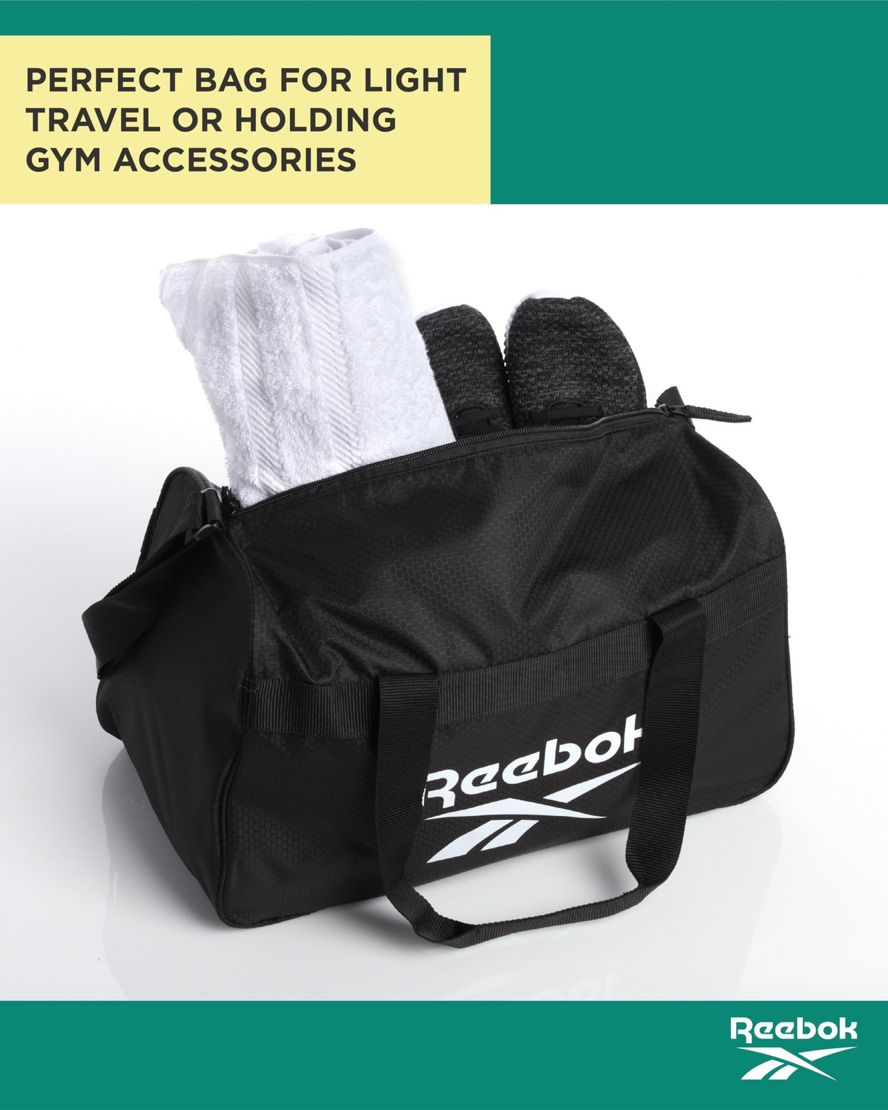 Reebok Duffle Bag - Carry On Gym Bag for Workout and Compact Travel Bag - Sma... thumbnail 6