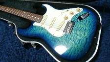 Fender ST-62 QT Stratocaster E-Gitarre Blue Quilted Maple