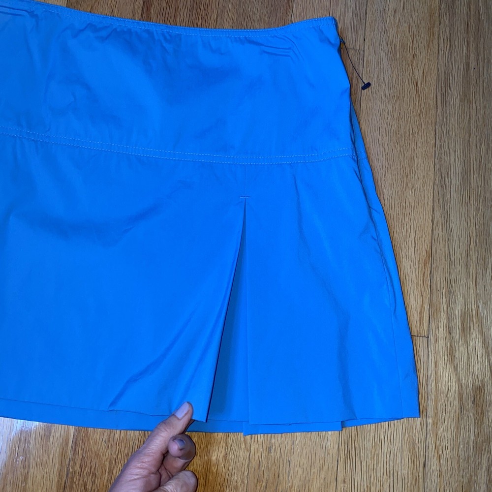 Tahari Y2K Vintage Preppy Tennis Skirt Size 10 Tiffany Blue Stretch Cotton NWT