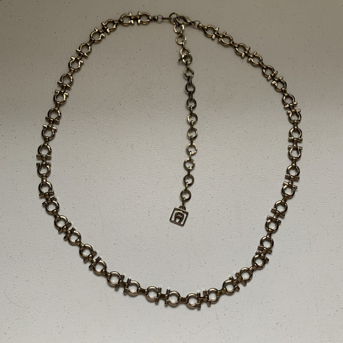 Vintage Silver Metal Link Chain Belt Vintage 1990s chain belt, metal link 31 main image 4
