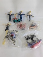 Vintage Jack In The Box Kids Meal Toys lot, New And Used Bendable, Christmas