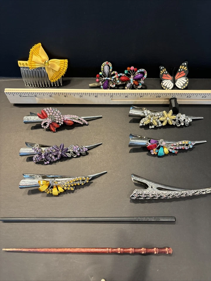 Lote de pinzas para el cabello enorme peine de pasador boho boda flores mariposa estrás Foto 3 de 4