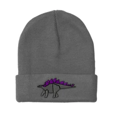 Beanies for Men Stegosaurus Style B Embroidery Winter Hats Women Skull Cap