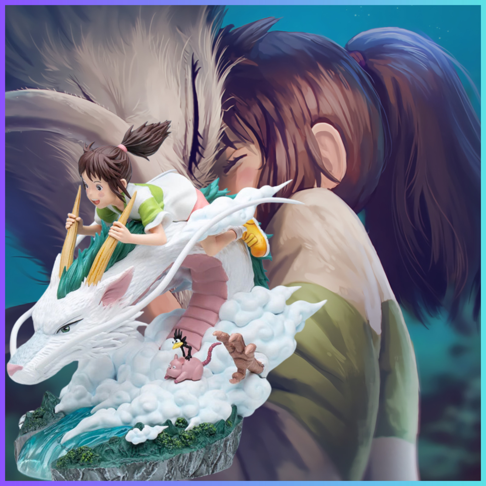Figurine Chihiro et Haku souvenir nostalgique du film d'animation japonais