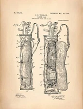 Decor POSTER of vintage Patent.Caddy Bag.Golf.Room Office Home Art Design.6787