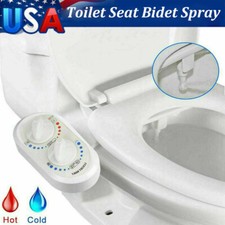 Non-Electric Bidet Fresh Water Spray Kit Toilet Seat Attachment Hot Cold Nozzle
