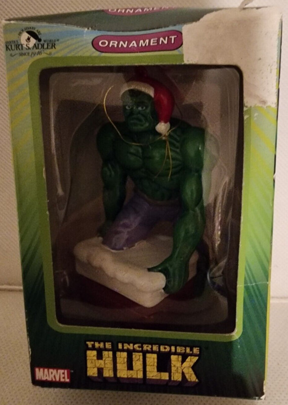 The Incredible Hulk 2003 Superhero Kurt S Adler Christmas Ornament Marvel