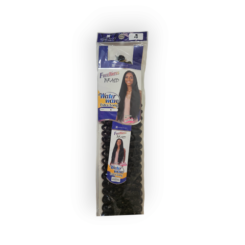 Freetress 24 Inch Color 4 Dark Brown Water Wave Crochet Synthetic Hair Long - Picture 2 of 7