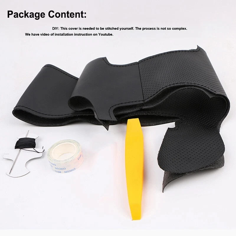 Hand Sewing Car Steering Wheel Cover Soft Suede Wrap For Mazda 3 Axela 2017-2018 - Изображение 4 из 4