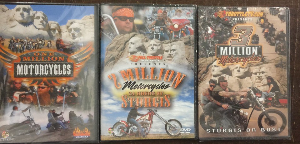 One, 2, 3 Million Motorcycles, DVDs + Greatest Rallies/NW Passage, New ...