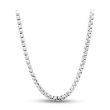 925 Sterling Silver Box Chain Necklace Curb Chain Italy Necklace for Men  Women