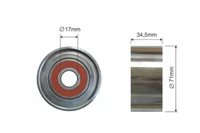 Riemenscheibe Idler V-Riemen FüR Mazda 3 5 6 CX-7 2.0D 2.2D 06.02-09.14