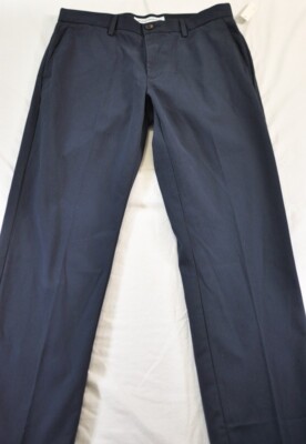 men's Amazon Essentials pants size 31W x 32 navy zipper pockets cotton blend