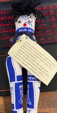 University of Duke Dammit Doll Pre- Owned Blue N White 1 of a Kind on Ebay 