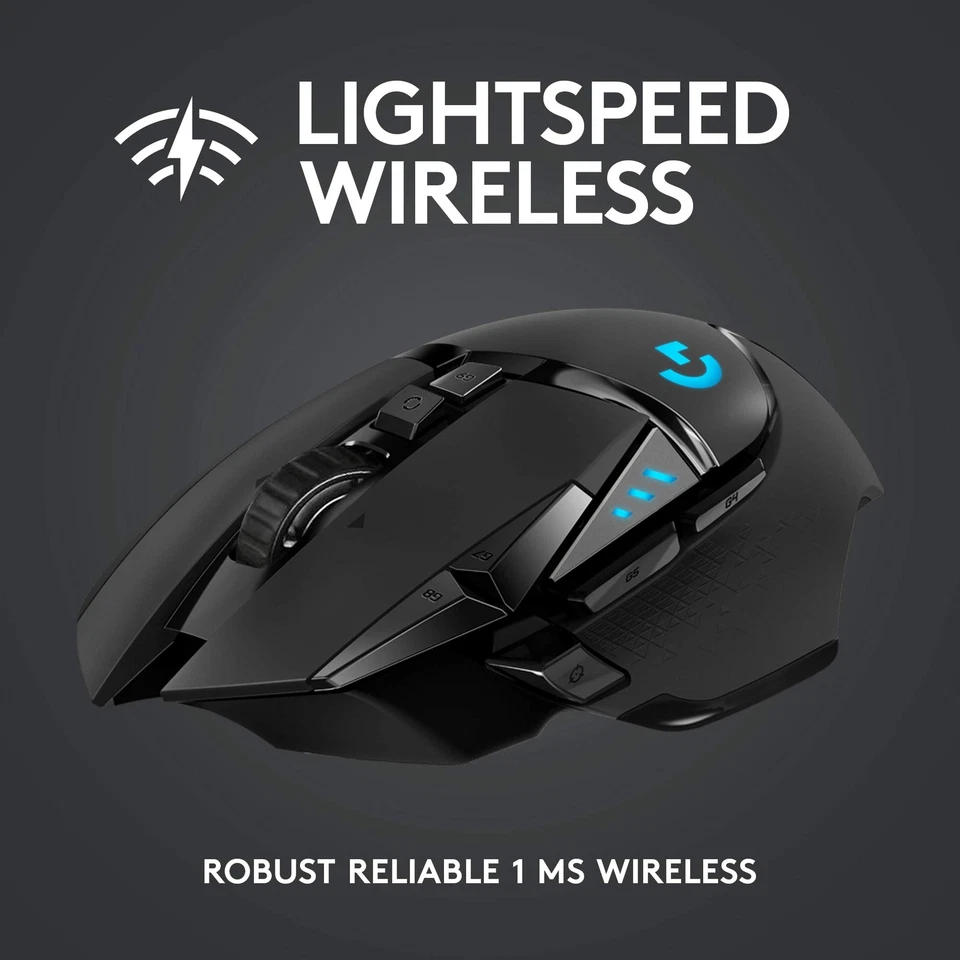 Logitech G502 LIGHTSPEED Wireless Gaming Mouse 25K HERO Gaming Sensor 25600 DPI - Image 2 of 4