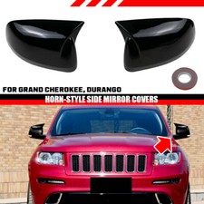 Pair Side Mirror Cover Cap For Jeep Grand Cherokee Wk2 Dodge Durango 2011-2020