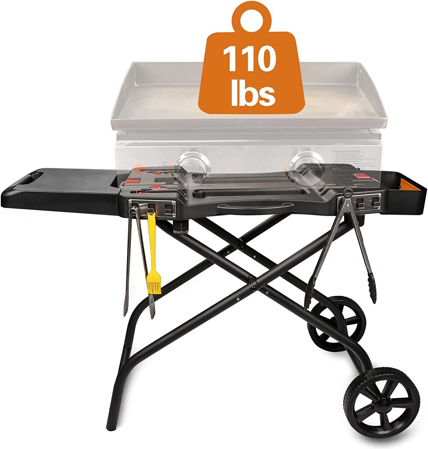 Portable Grill Cart for Weber Q1000,Q2000,17” 22” Blackstone Griddle Stand