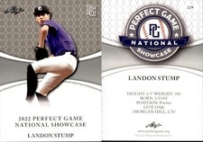 LANDON STUMP 2022 LEAF PERFECT GAME 
