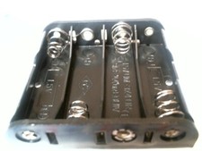 4xAA Battery Holder with 9V-Style Snap Connectors 6V Re-closable Fastener Lot
