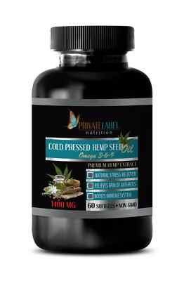 Protein-rich oil - HEMP SEED OIL - Energy boost 1 Bottle 60 Capsules