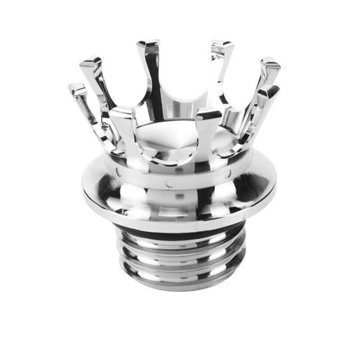 Chrom Aluminium Krone Tankdeckel Kappe Für Harley Sportster Touring Softail Dyna - Picture 4 of 8