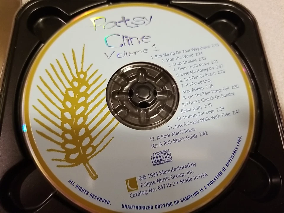 The Very Best Of Patsy Cline CD Tin Box Vol. 1 Greatest Hits Limited Edition VTG Foto 3 de 3