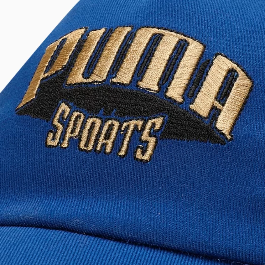 Embroidered Logo Men's Baseball Cap Cotton Blue - Puma Sports Original - Image 4 of 4