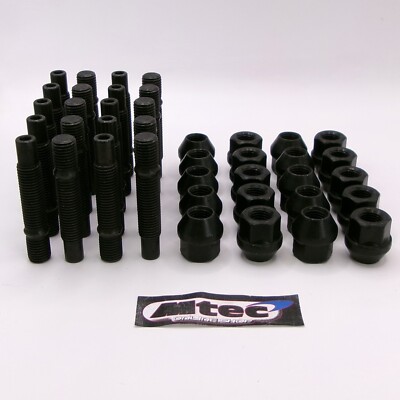 20 X ALLOY WHEEL STUDS + OPEN NUTS CONVERSION 75mm M12 X 1.5 X 20 FITS BMW 72.6