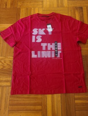 Sean John Mens Sky Is The Limit Graphic T-shirt Red  Size XXL