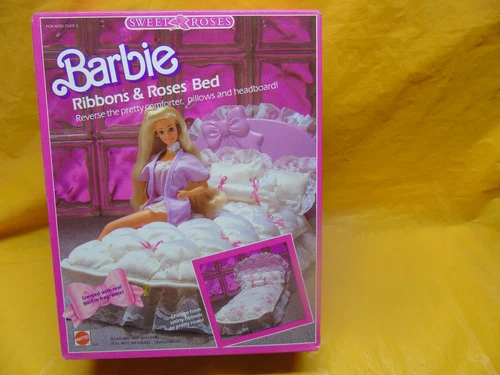 Vintage 1987 Barbie Ribbons and Roses Bet Set 100% Complete w/ Box