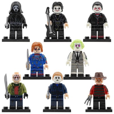 8Pcs Michael Myers Beetlejuice Eric Draven The Horror Movie Lego Moc Minifigure Toys & Hobbies