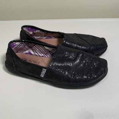 skechers bobs black glitter