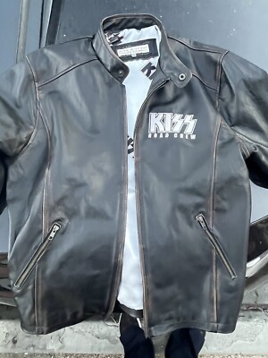 KISS キッス ジャケット M Paul Gene ace スタジャン kiss LEATHER TOUR JACKET signed by GENE SIMMONS | eBay