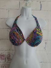 Victoria's Secret Multicolor Padded Push-up Swimsuit Bikini Top Bra Medium 34D