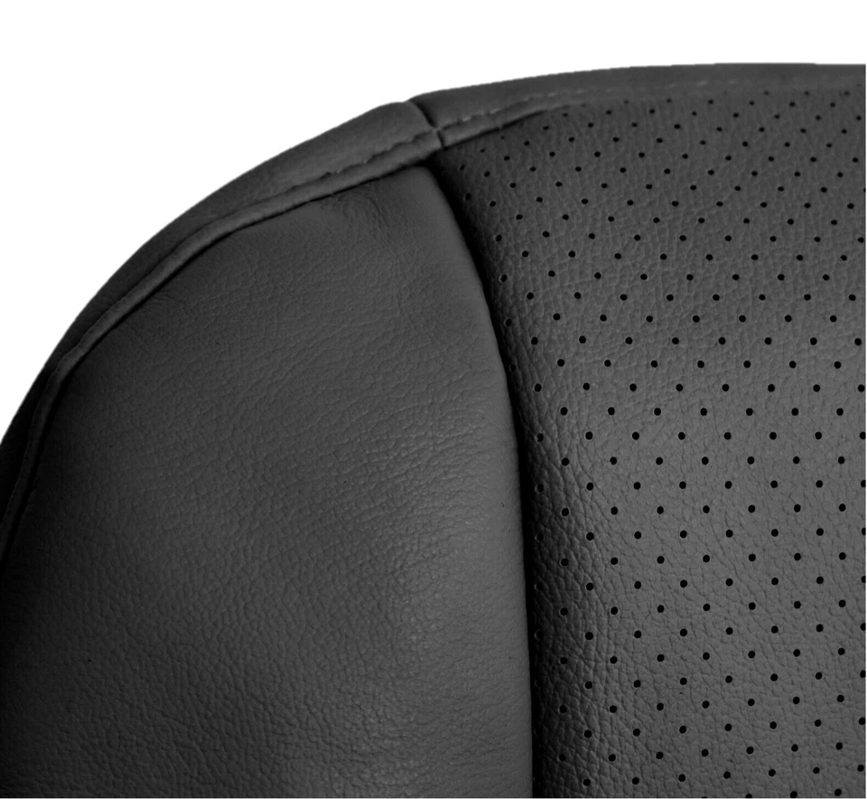 For 2005 2006 2007 2008 Acura TL Driver Side Bottom LEATHER Seat Cover in Black - Image 2 of 4