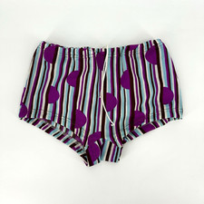 1970s Vintage Swimming trunks Swim shorts purple patterned Nylon Mens Small W32