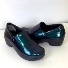 Nursing Clogs Comfort 4 Ever Slip-On Shoe Clog Blue Green Size 37