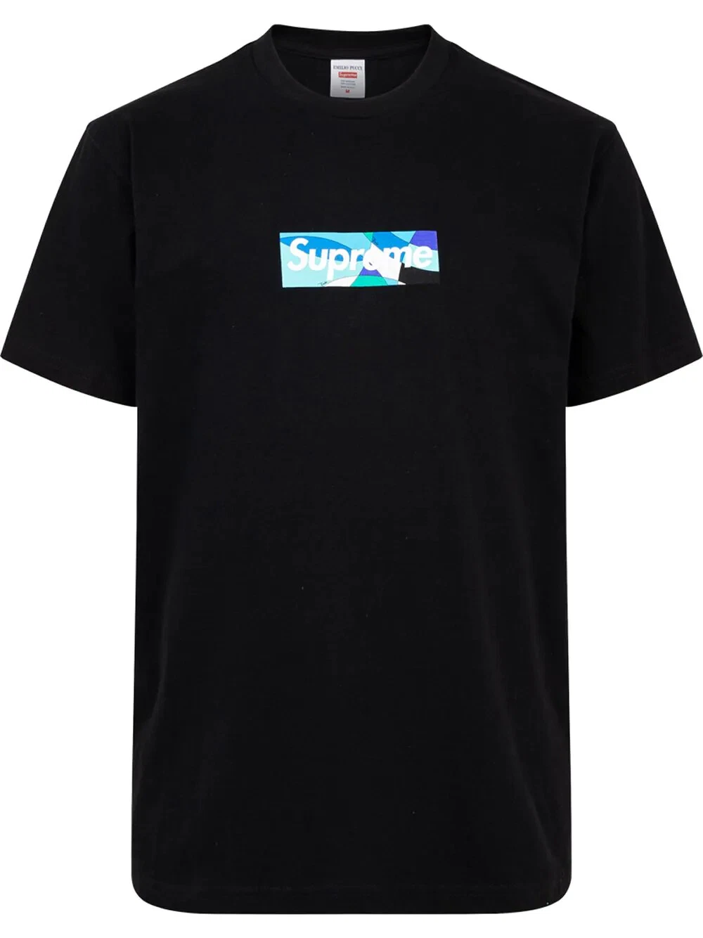 T shirt logo boîte Supreme Emilio Pucci XL noir/bleu bogo