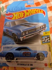 Hot Wheels Chevelle SS 396 Ausley's 40 Years HW Speed Graphics 1:64 Blue Diecas…