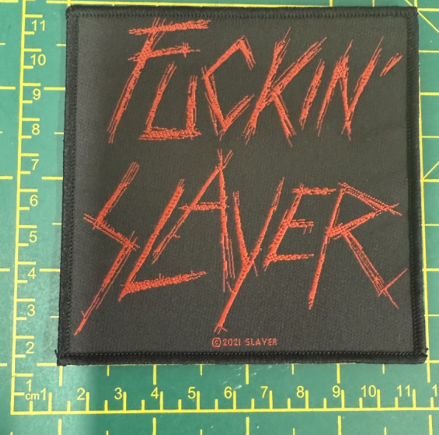 Slayer Fkn Slayer Woven Sew On Patch Officially Licensed Patch