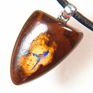 22.2c AUSSIE QUEENSLAND BOULDER OPAL 925 STERLING SILVER PENDANT OCA18899