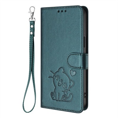 Cat Embossed Wallet Case Handyhülle für Xiaomi 17 Pro 17 Redmi K90 15 Note 15