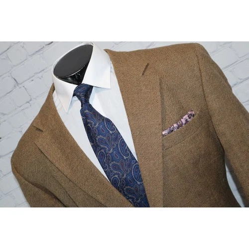 Jos. A. Bank Sport Coat Men 46 XL Long Brown Tweed 2BTN Blazer Wool Jacket *