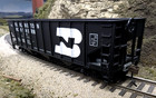 HO Burlington Northern/BN 3-Bay Hopper Car #517037 Roundhouse Assmbld Knckl Cplr — photo 6