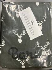 Bare Home 100% Flannel Cotton Twin XL Sheet Set Velvety Soft - Gray Stag Print