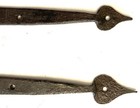 VINTAGE HORTON BRASSES PAIR OF FORGED IRON HEART STRAP HINGES;MADE 1993 EXC COND — photo 6