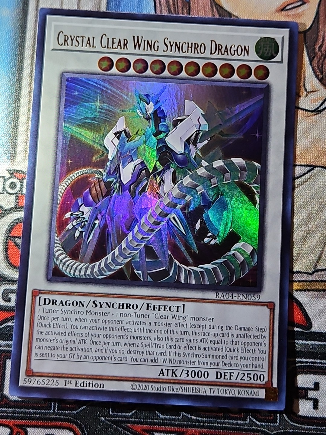 Crystal Clear Wing Synchro Dragon UR RA04-EN059 1st Ed Quarter Century Stampede