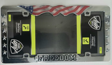 Auto Drive  Usa Flag Metal License Plate Frame