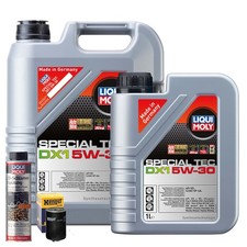 Motoröl 5W30 LIQUI MOLY Special Tec Dx1 6L+HENGST Ölfilter +Ölschlammspülung